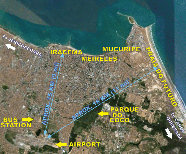 Map of Fortaleza